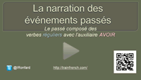 Présentation du passé composé des verbes réguliers