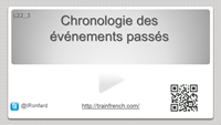 Verbes en -ER: Chronologie des événements passés